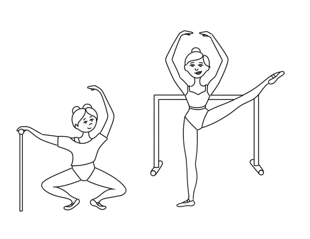 Free ballet coloring pages â the hollydog blog