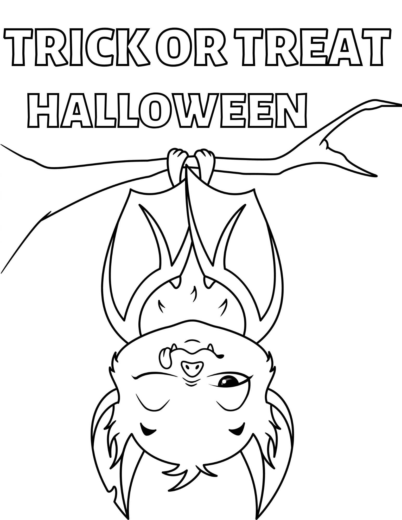 Bat themed free halloween coloring pages printable â