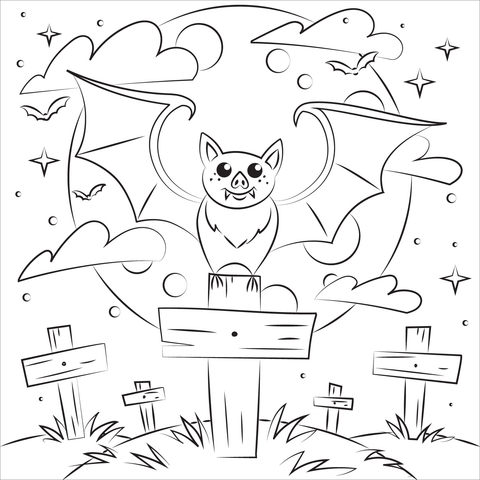 Halloween bat coloring page free printable coloring pages