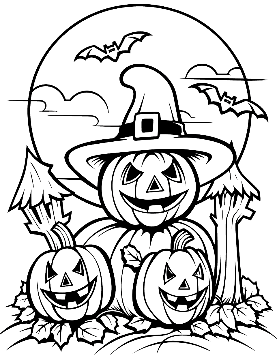 Halloween coloring pages free printable sheets