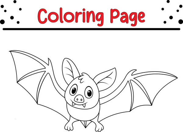 Bats coloring pages royalty