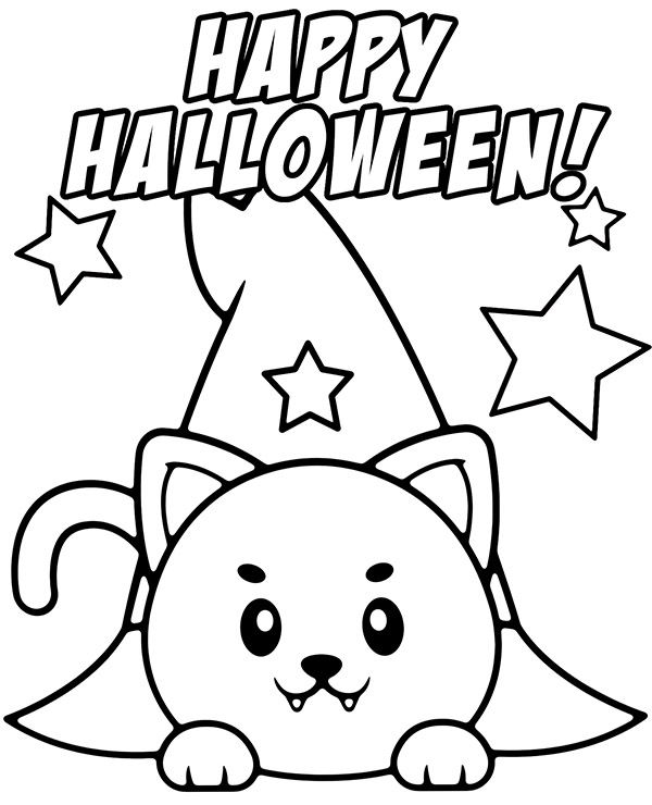 Coloring page for halloween party