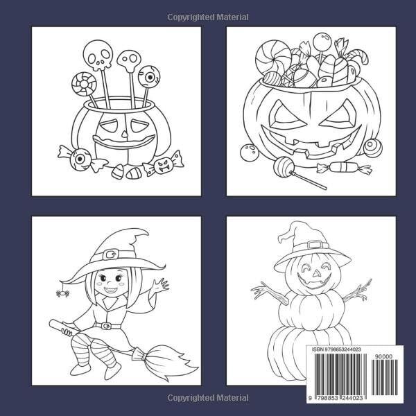 Large print bold easy halloween coloring book simple and easy halloween bold