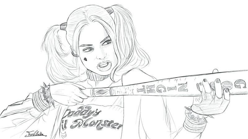 Harley quinn coloring pages pdf ideas