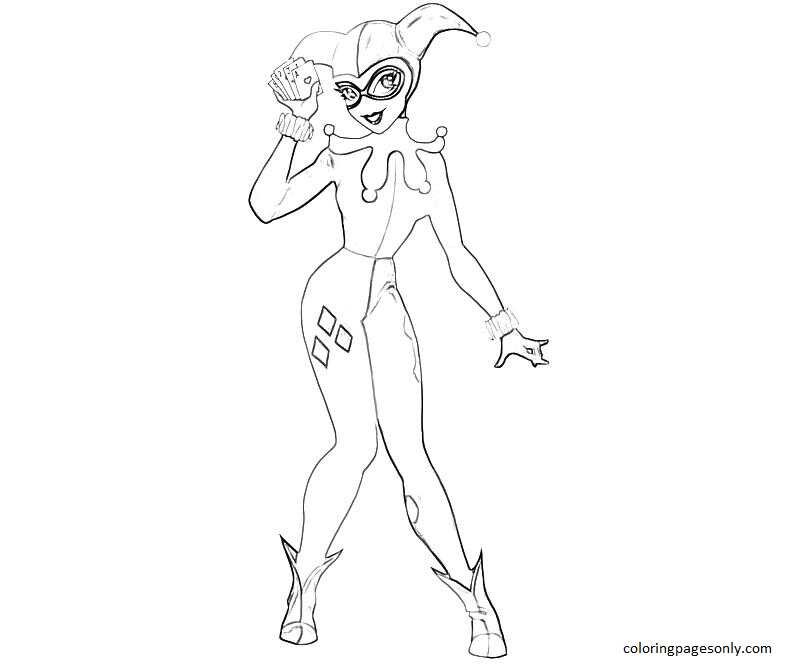 Harley quinn coloring pages printable for free download