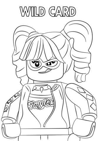 Harley quinn from the lego batman movie coloring page free printable coloring pages