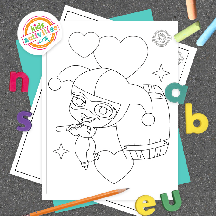 Printable harley quinn coloring pages kids activities blog