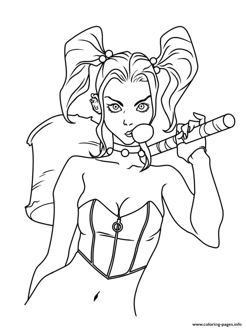 Get this harley quinn coloring pages online bul