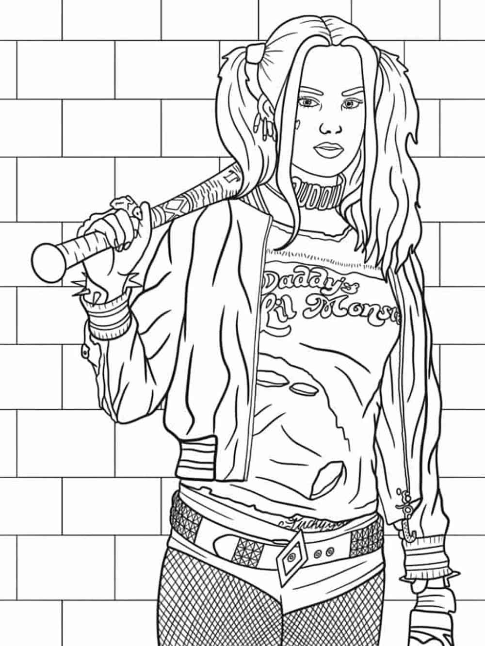 Harley quinn coloring pages