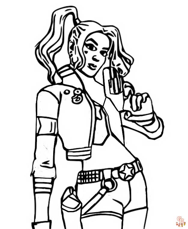 Free harley quinn coloring pages for kids