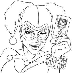 Harley quinn coloring pages printable for free download