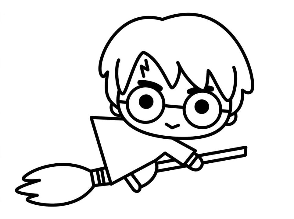 Cute harry potter coloring page