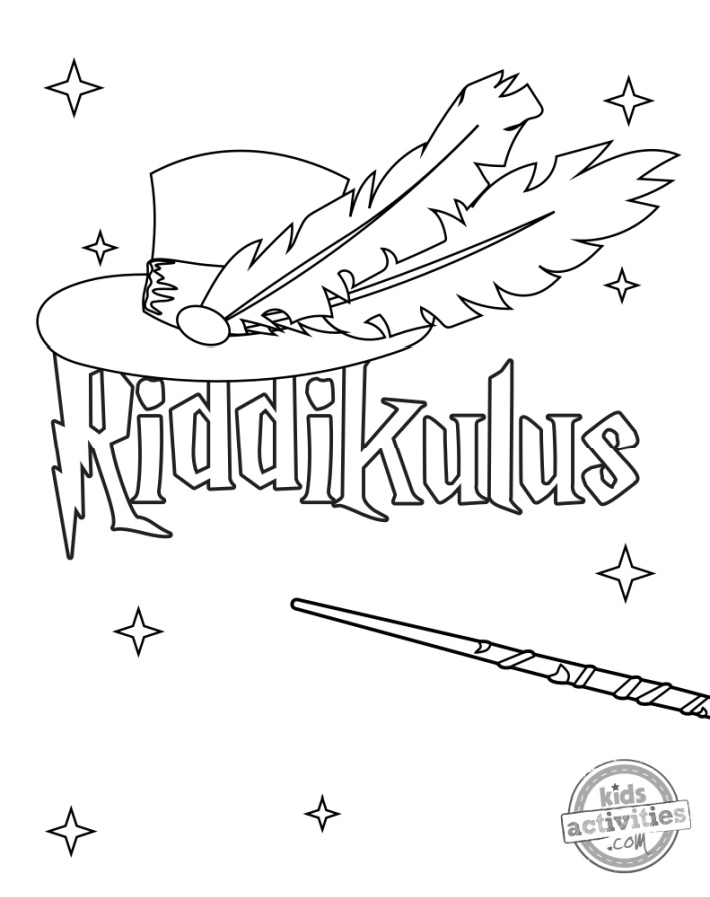 Free unofficial harry potter spells coloring pages kids activities blog