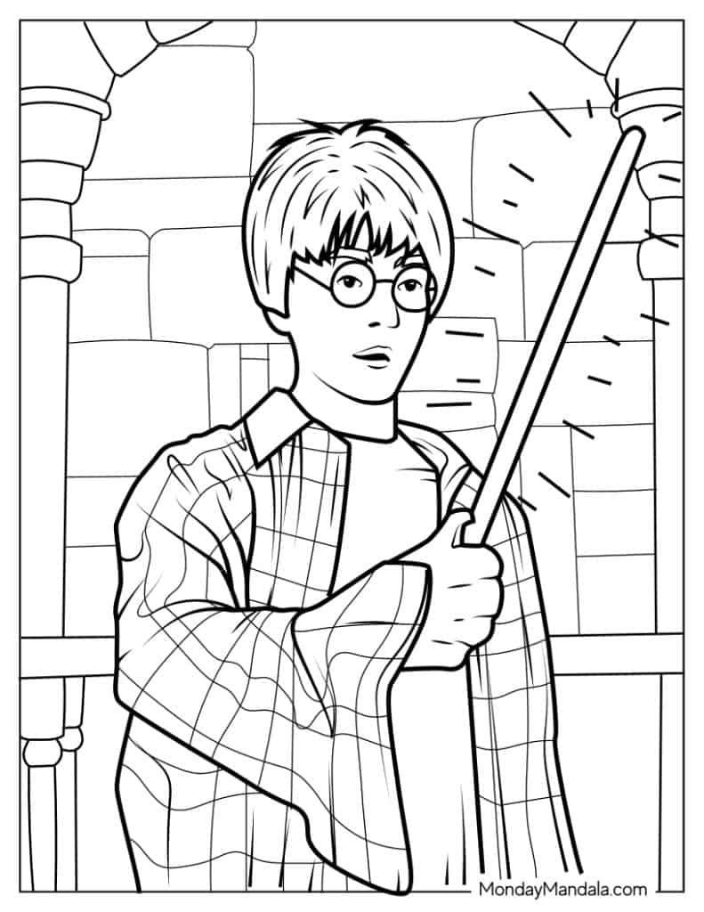 Harry potter coloring pages free pdf printables