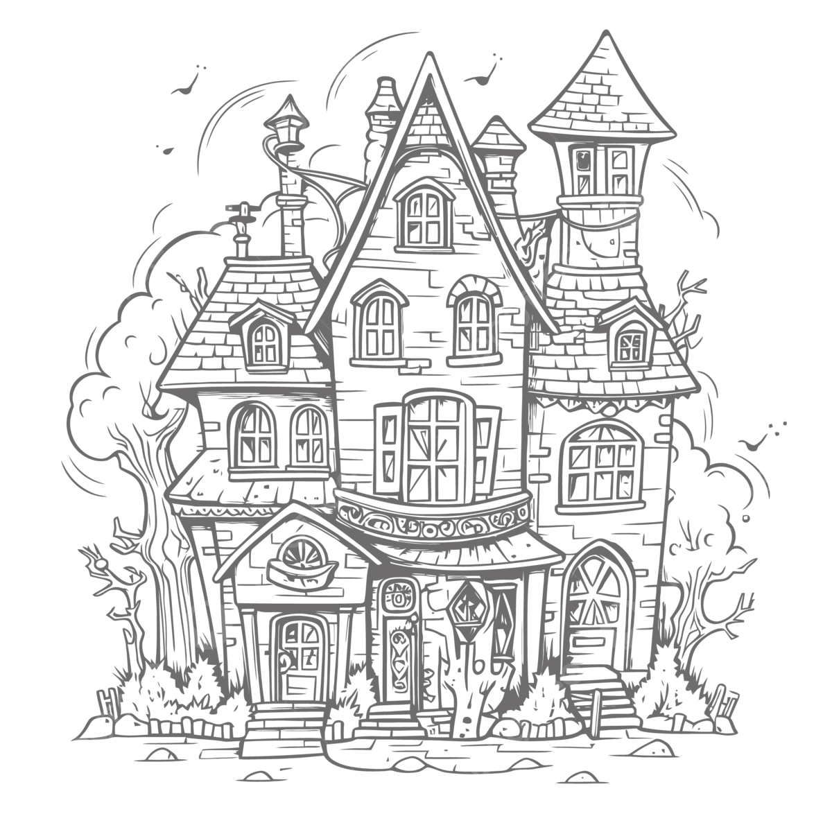 Halloween house coloring page free coloring pages outline sketch drawing vector house drawing halloween drawing wing drawing png and vector with transparent background for free download