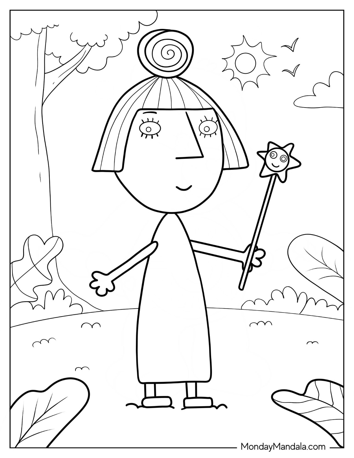 Ben and holly coloring pages free pdf printables