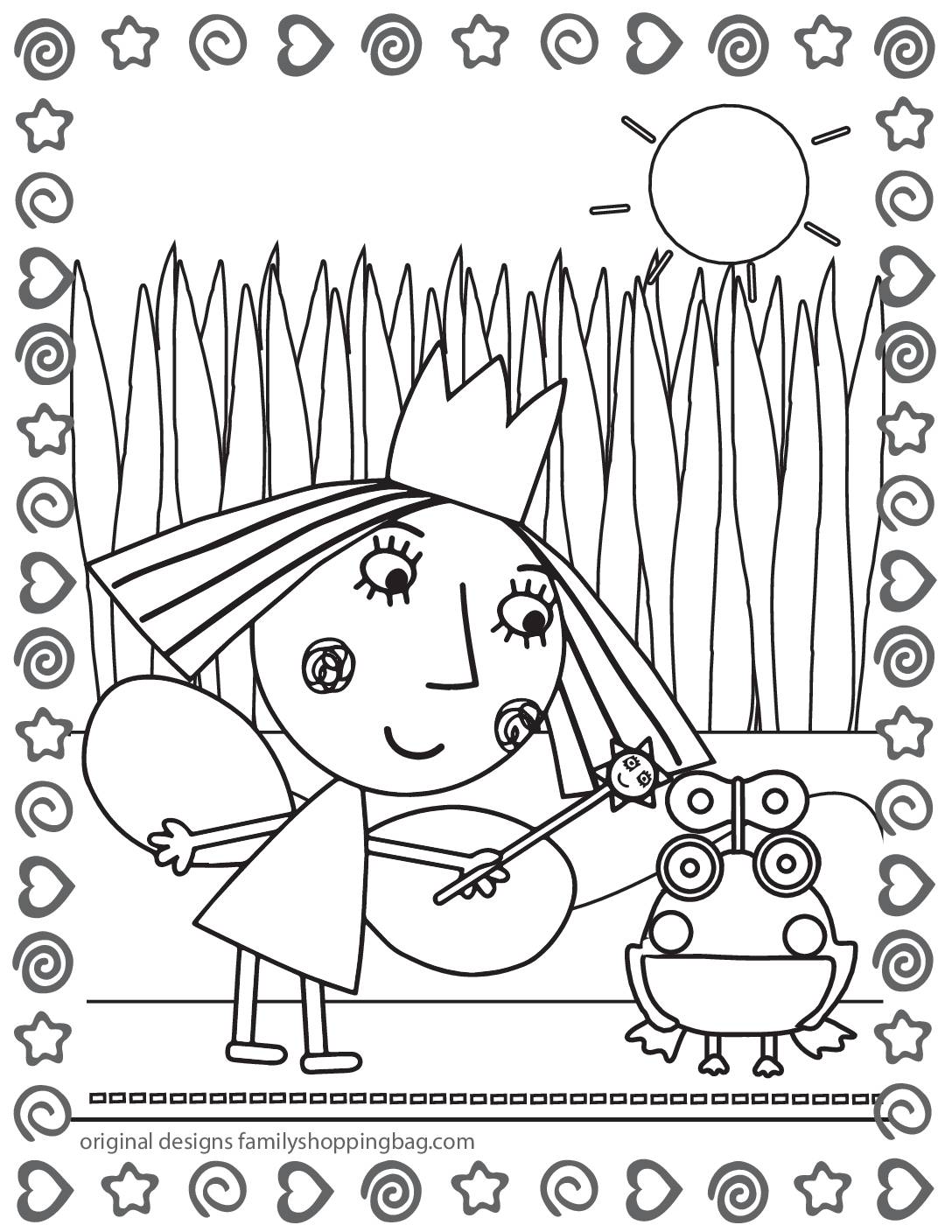 Coloring page ben holly