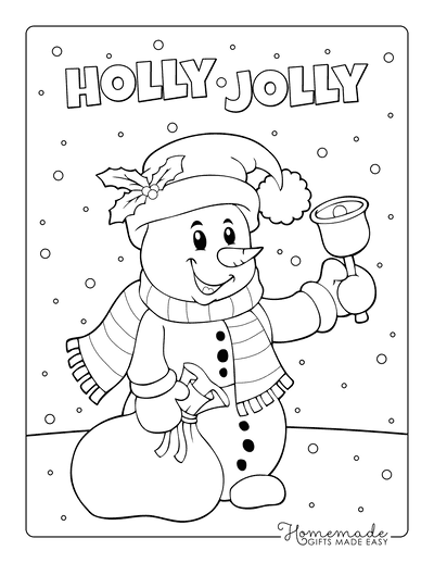 Best snowman coloring pages for kids adults