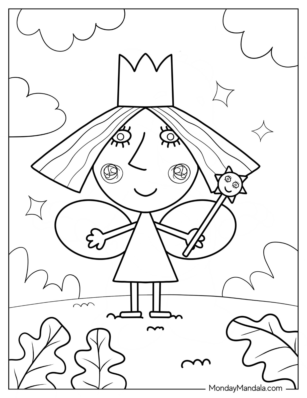 Ben and holly coloring pages free pdf printables