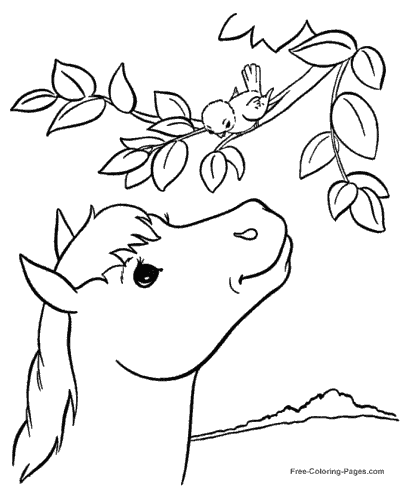 Horse coloring pages sheets and pictures