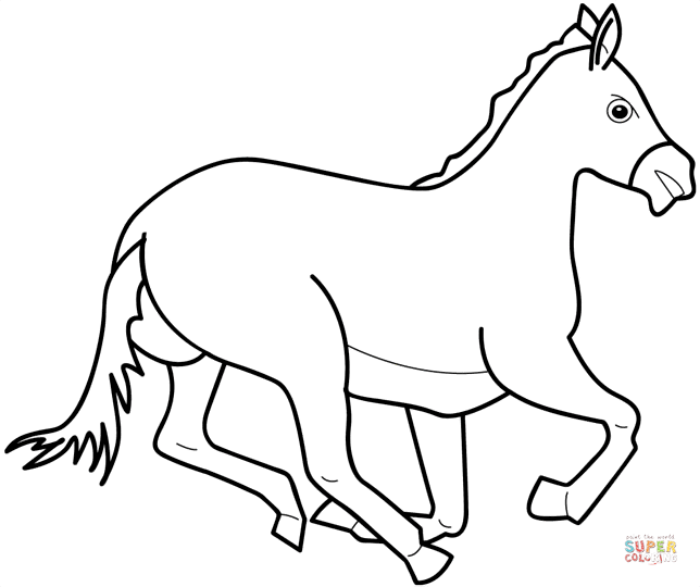 Galloping horse coloring page free printable coloring pages