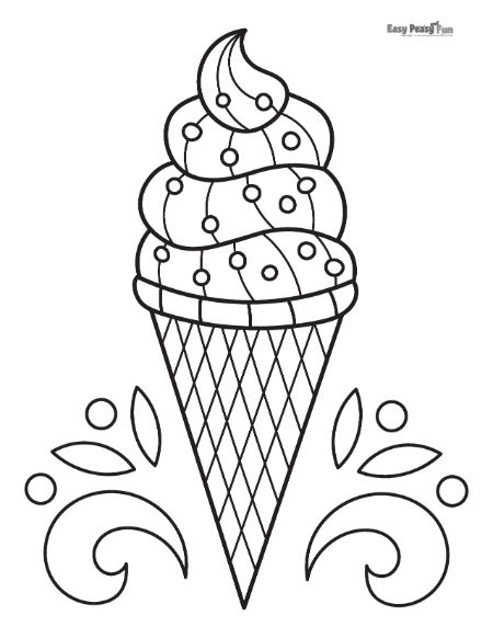 Printable ice cream coloring pages â sheets