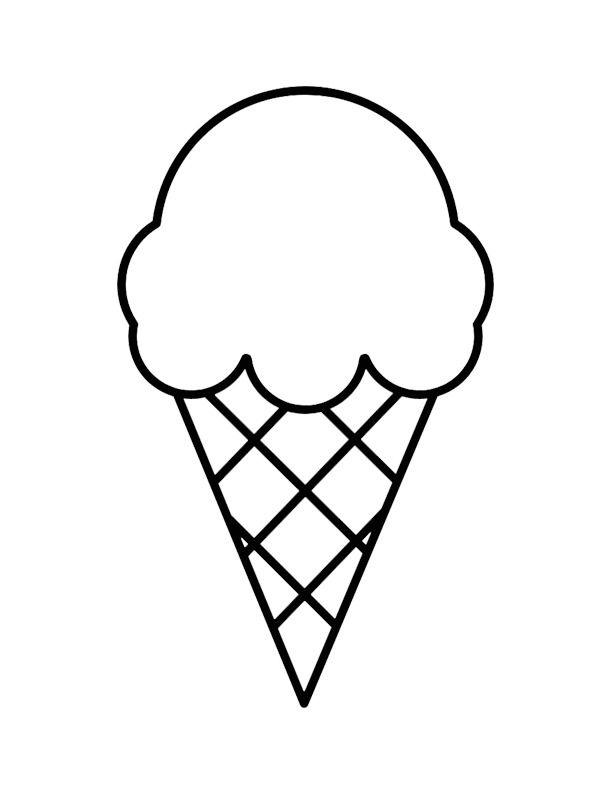 Simple ice cream colouring page ice cream coloring pages easy coloring pages coloring pages