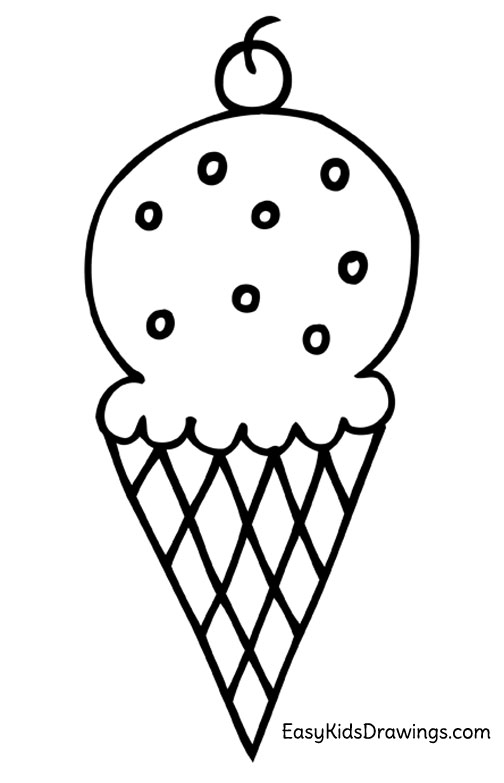 Ice cream coloring page