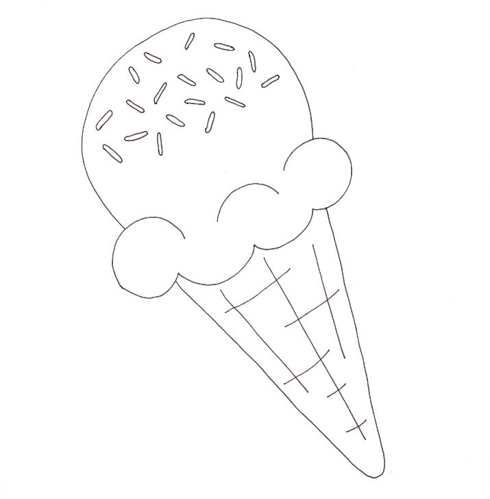 Ice cream cone coloring page â wee folk art