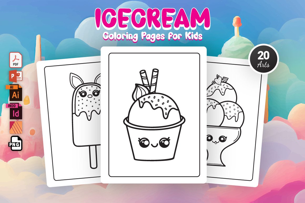 Ice cream coloring pages