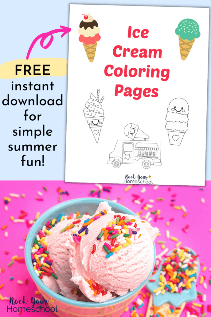 Free ice cream coloring pages for easy summer fun