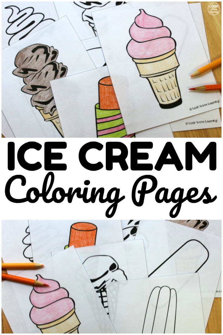 Ice cream colors ice cream coloring pages