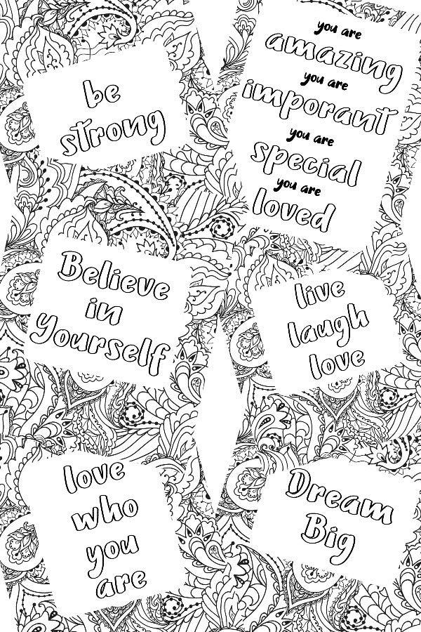 Inspirational quotes coloring book â to simply inspire