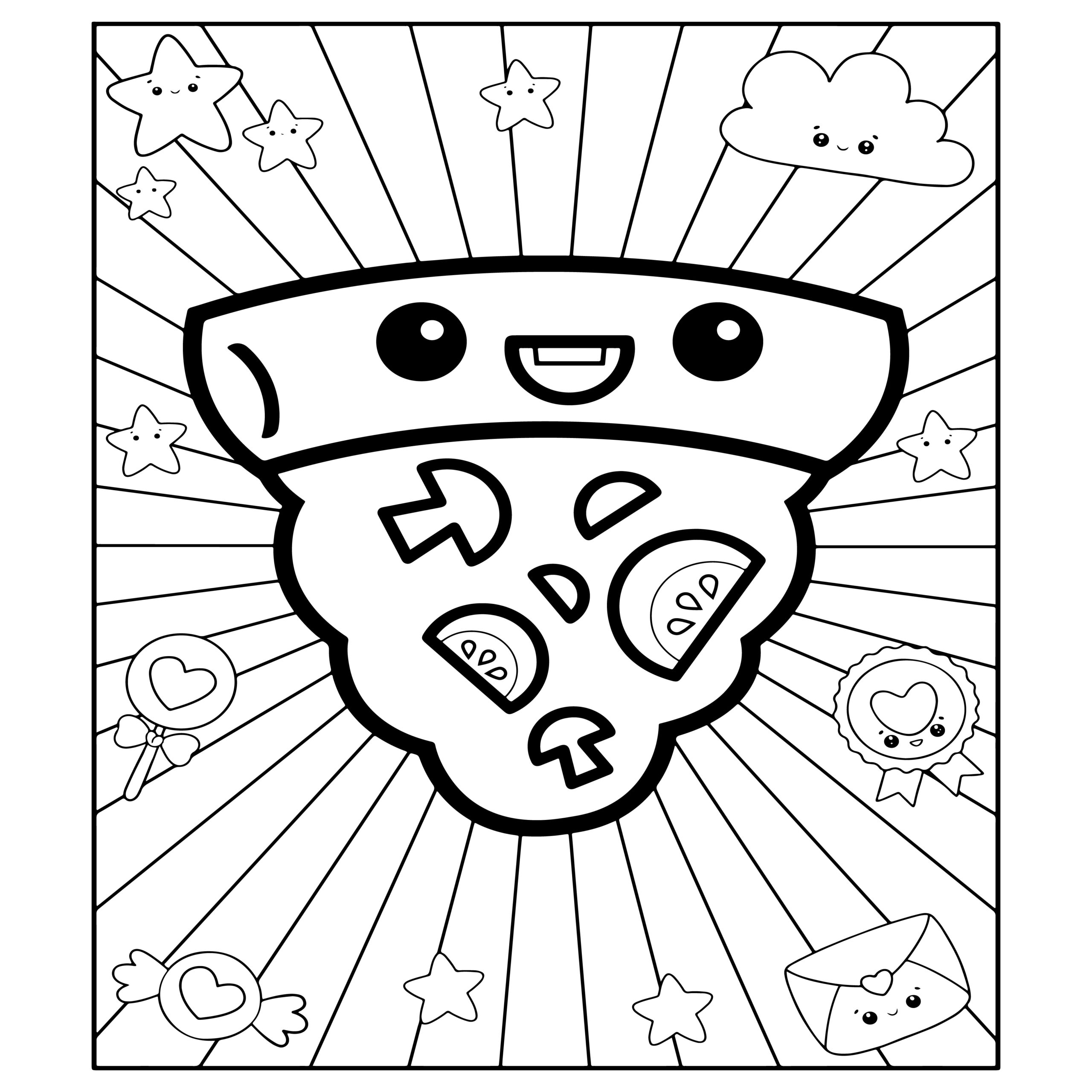 Cute kawaii food coloring book kawaii food coloring pages for kids made by teachers