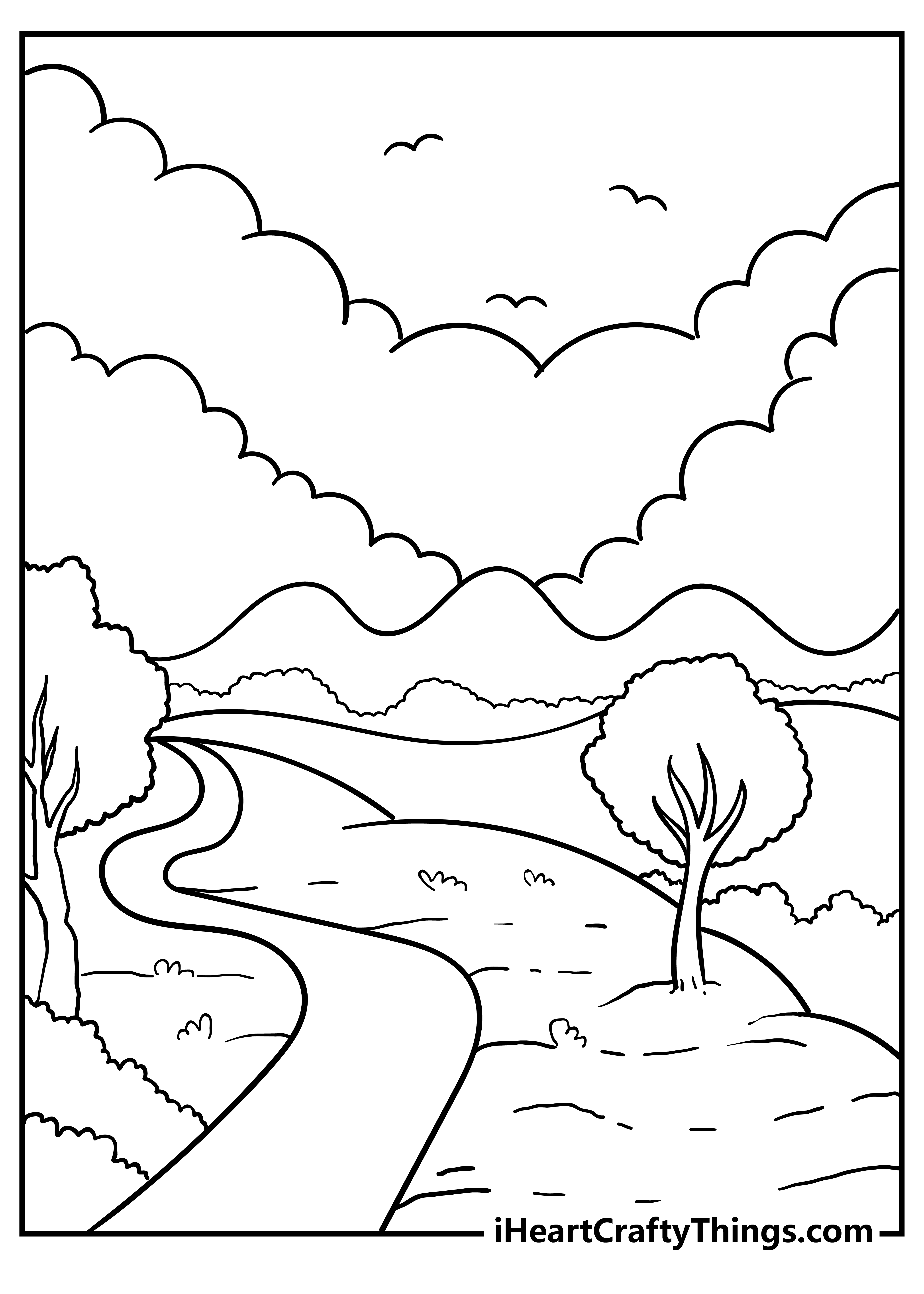 Nature coloring pages free printables