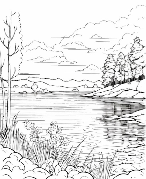 Page easy scenery drawing images