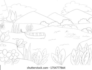 Lake coloring pages images stock photos d objects vectors
