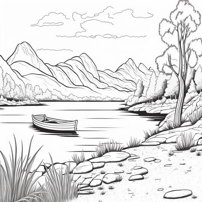 Midjourney prompts for coloring book pages