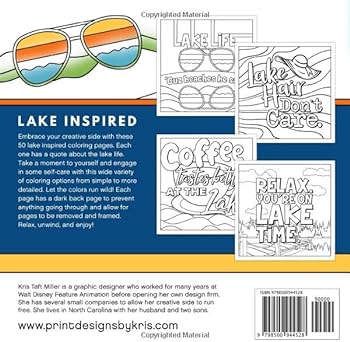 Adult coloring book lake love coloring quotes for those who love the lake life