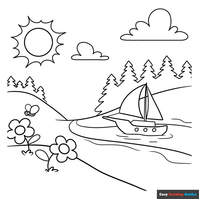 Free printable landscape coloring pages for kids coloring pages easy coloring pages coloring pages for kids