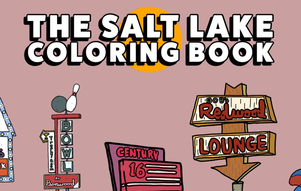 A utah artist and local rando collects his images of salt lake icons into a coloring book