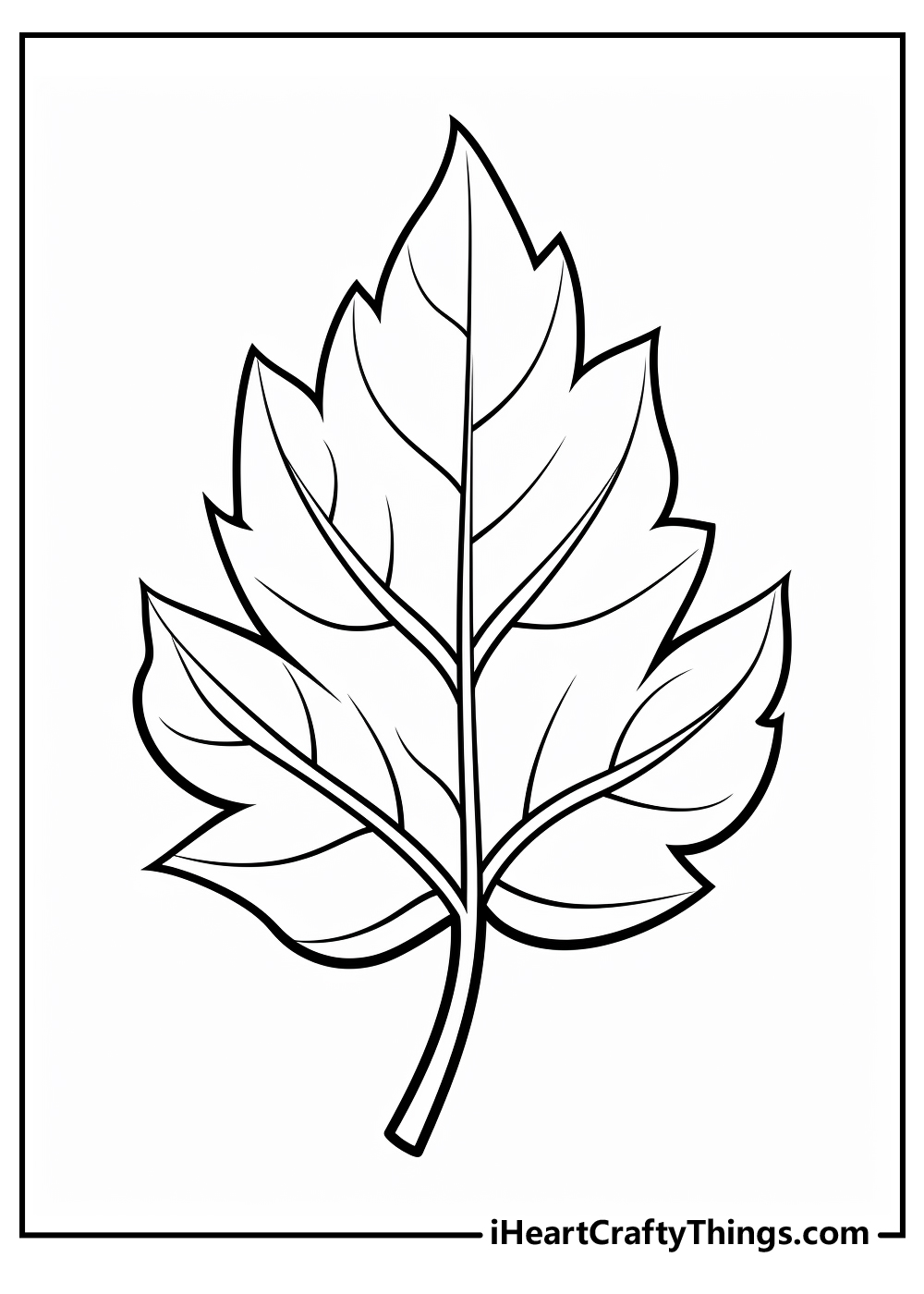 Leaf coloring pages free printables