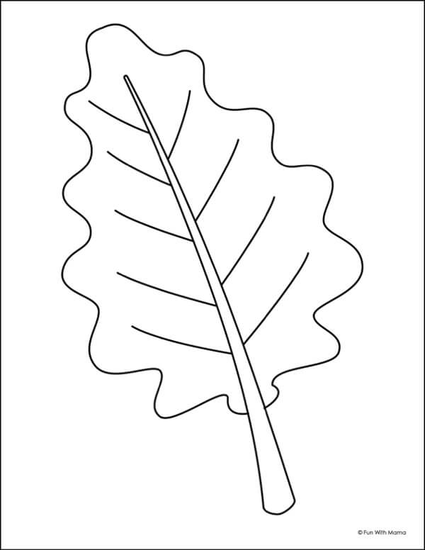 Free leaf coloring pages