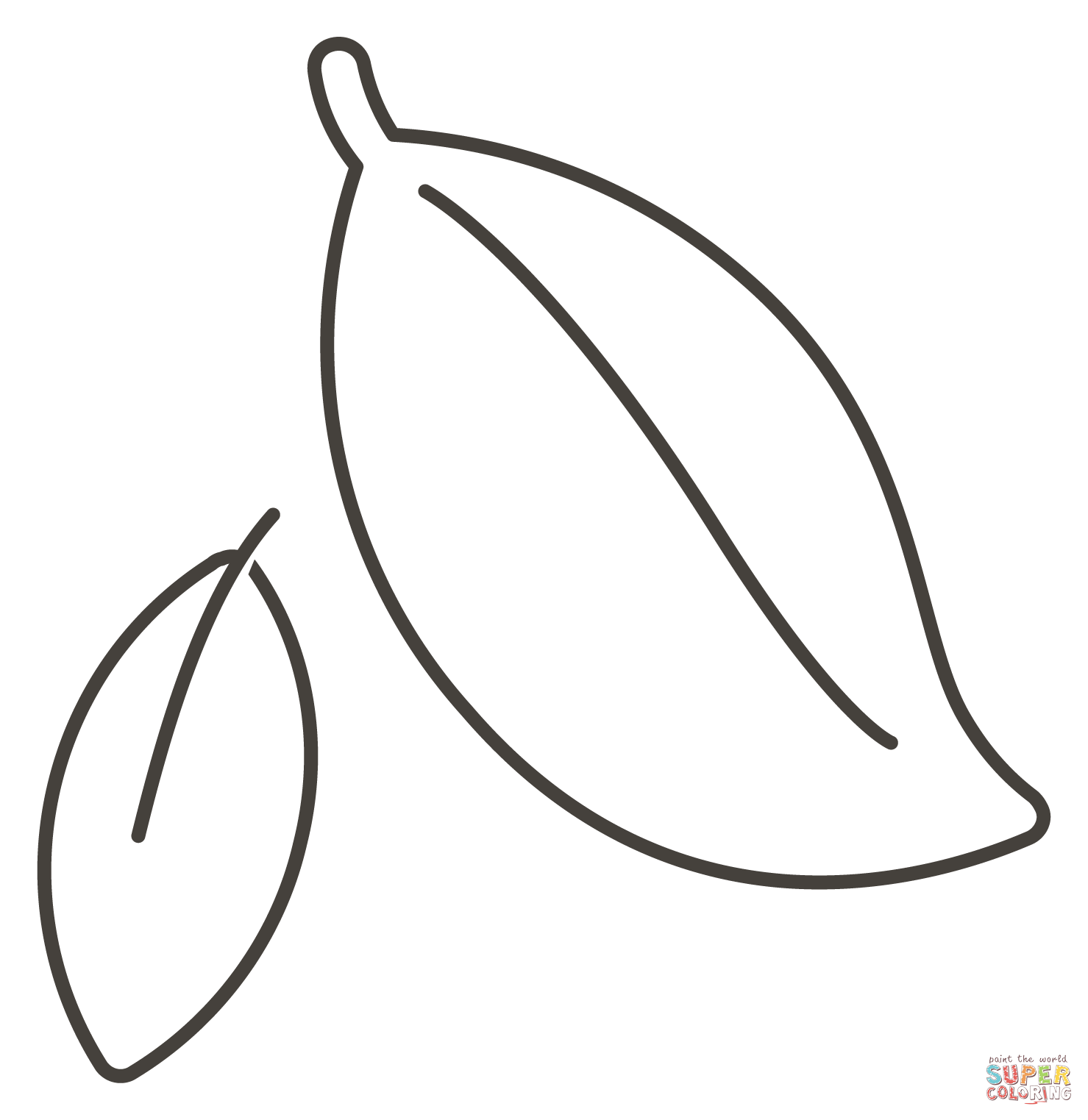 Fallen leaf coloring page free printable coloring pages