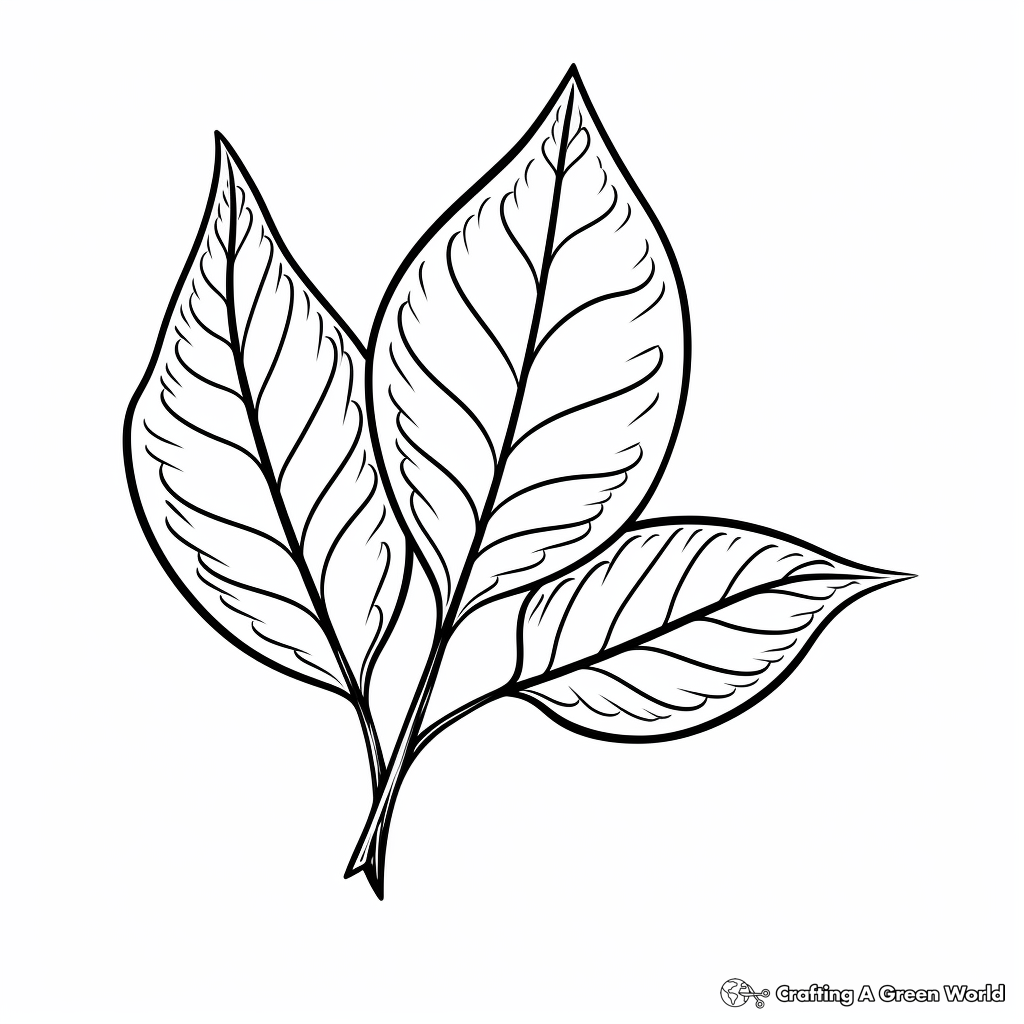 Fall leaves coloring pages