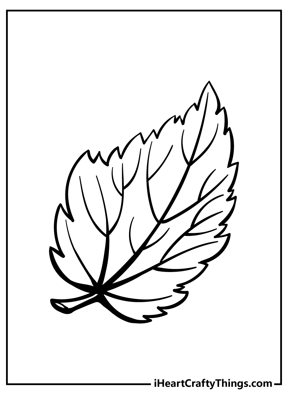 Leaf coloring pages free printables