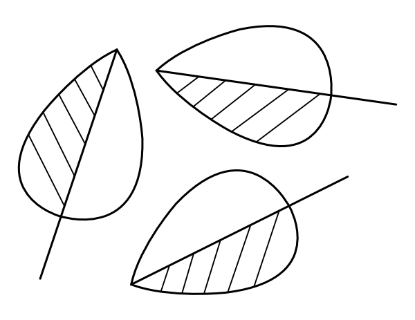 Printable simple leaves coloring page