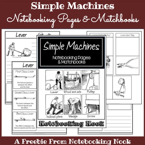 Free simple machines notebooking pages matchbooks â the notebooking nook