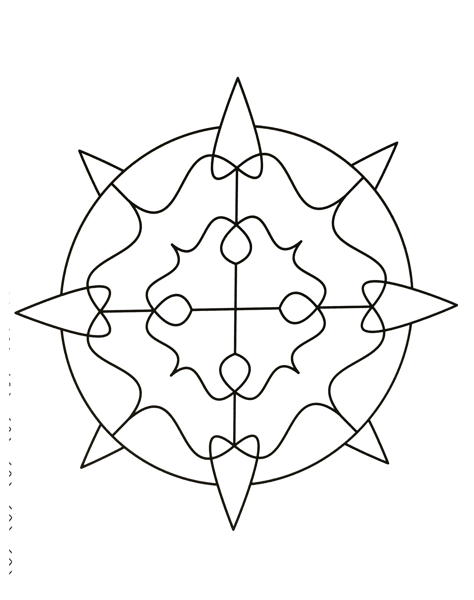 Simple mandala with some thorns