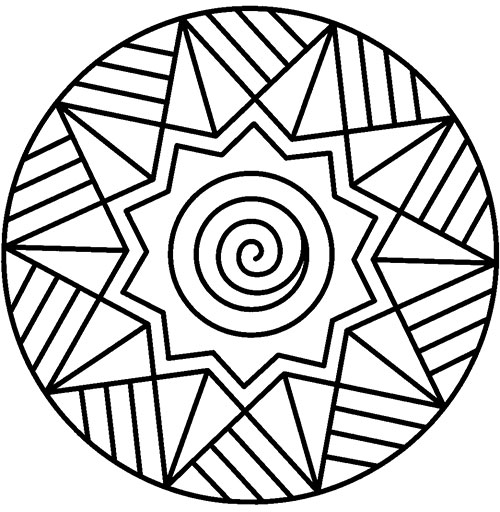 Easy mandala coloring pages printable free coloring pages